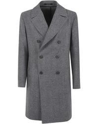 Tagliatore - Herringbone Button Coat - Lyst