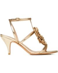 Twinset - Flower-Appliqué Strappy Sandals - Lyst