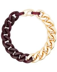 Patrizia Pepe - Two-tone Chunky-chain Necklace - Lyst