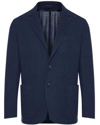 Canali - Notched-lapel single-breasted blazer - Lyst