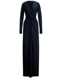 Ralph Lauren - Twist-Front V-Neck Maxi Dress - Lyst