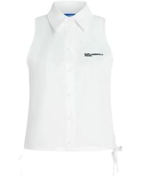 KARL LAGERFELD - Sleeveless Shirt - Lyst