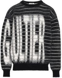 Jean Paul Gaultier - Gestreepte Jacquard Trui Met Ronde Hals - Lyst