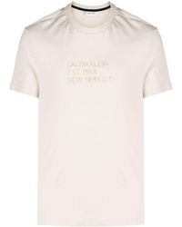 Calvin Klein - T-shirt en coton à logo floqué - Lyst