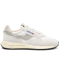 Autry - Reelwind Low Sneakers In White Nylon And Suede - Lyst