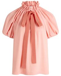 Patou - Ruffled Bow-Detail Blouse - Lyst