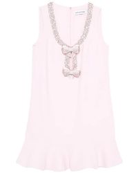Self-Portrait - Crepe Mini Dress - Lyst