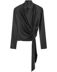 16Arlington - Lambro Knotted Silk Top - Lyst