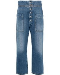 Plan C - High Waist Jeans - Lyst