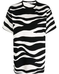 Jil Sander - T-Shirt mit Zebra-Print - Lyst