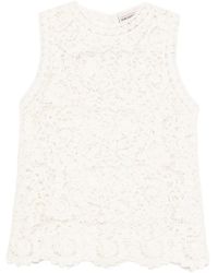 Semicouture - Guipure-Lace Sleeveless Top - Lyst