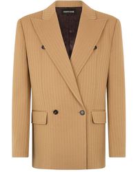 Roberto Cavalli - Double-Breasted Striped Blazer - Lyst