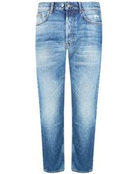 Department 5 - Distressed Patch Jeans - Lyst