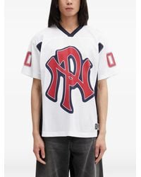 No Problemo - Logo-Print Mesh Straight Fit T-Shirt - Lyst