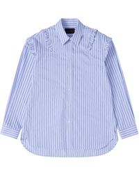 Simone Rocha - Camisa A Rayas Con Ribete De Volantes - Lyst
