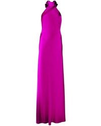 Michelle Mason - Backless Halter Tie-fastening Gown - Lyst