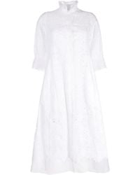 Shiatzy Chen - Sheer-Lace Cotton Long Coat - Lyst