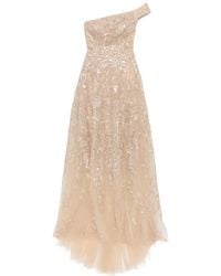 Saiid Kobeisy - Schulterfreies Kleid Mit Stickerei - Lyst