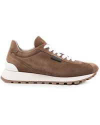 Brunello Cucinelli - Monili-Embellished Suede Sneakers - Lyst
