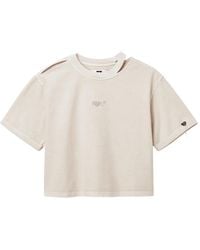 Izzue - Cutout Cropped T-Shirt - Lyst