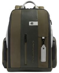 Piquadro - Zaino Urban Daypack Con Inserti E Placca Logo - Lyst