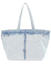 Alexander Wang - Punch Frayed Denim Tote Bag - Lyst