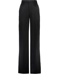 Saint Laurent - Plisseehose Mit Geradem Schnitt - Lyst
