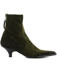 Elena Iachi - Pointy-Toe Suede Ankle Boots - Lyst