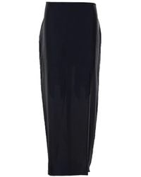 Filippa K - Zip-Fastening Split Midi Skirt - Lyst