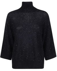 Fabiana Filippi - Sequin-Embellished Roll-Neck Sweater - Lyst