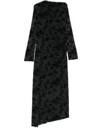 Imperial - Floral-Print Devoré-Effect Midi Dress - Lyst