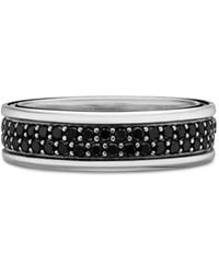 David Yurman - Bague Streamline Three Row En Argent Sterling Pavée De Diamants (8,5 Mm) - Lyst