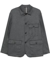 Emporio Armani - Wool-Blend Shirt Jacket - Lyst