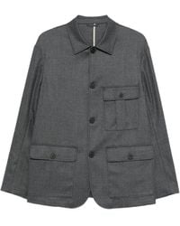 Emporio Armani - Wool-Blend Shirt Jacket - Lyst
