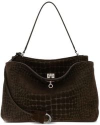 Balenciaga - Medium Rodeo Crocodile-Embossed Top-Handle Shoulder Bag - Lyst
