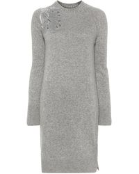 Ermanno Scervino - Lace-insert Knitted Midi Dress - Lyst