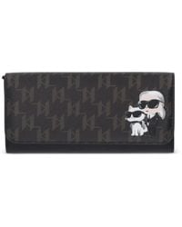 KARL LAGERFELD - Ikon Monogram Wallet - Lyst