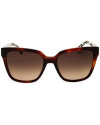Kate Spade - Tortoiseshell-Effect Rectangle-Frame Sunglasses - Lyst