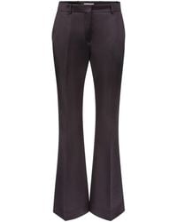 Nina Ricci - Tailored Flared Satin Trousers - Lyst