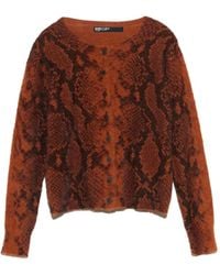 Bimba Y Lola - Long Caramel Snake Fur Sweater - Lyst
