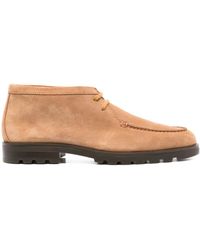 Santoni - Suede Derby Shoes - Lyst