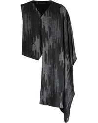 Yohji Yamamoto - Graphic-Print Textured Asymmetric Vest - Lyst