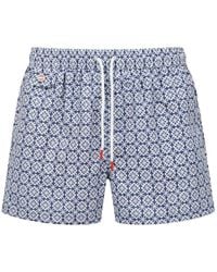 Kiton - Floral-Print Drawstring Swim Shorts - Lyst