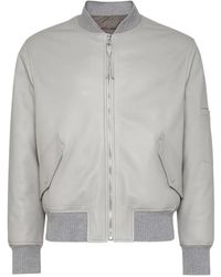 Ferragamo - Zip Leather Jacket - Lyst