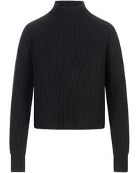 Max Mara - Ribbed Funnel-Neck Sweater - Lyst