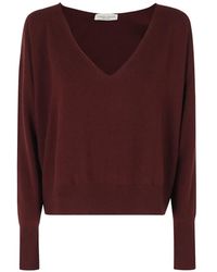 Roberto Collina - V-Neck Drop-Shoulder Sweater - Lyst