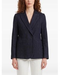 SUTTON NEW YORK - Double-Breasted Velvet Jacket - Lyst