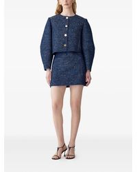 Carolina Herrera - Arc-Sleeve Lurex Tweed Jacket - Lyst