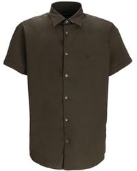 Emporio Armani - Buttoned Short-Sleeve Shirt - Lyst