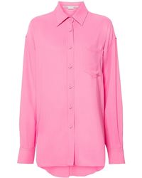 Stella McCartney - Drop-Shoulder Crepe Shirt - Lyst